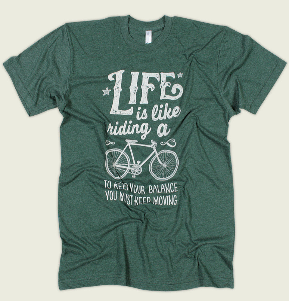 LIFE IS LIKE RIDING A BIKE Unisex T-shirt - Alter Jack - Tees.ca