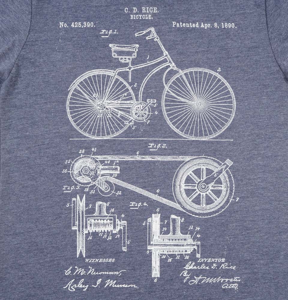 BICYCLE PATENT Unisex T-shirt - t-shirtology - Tees.ca