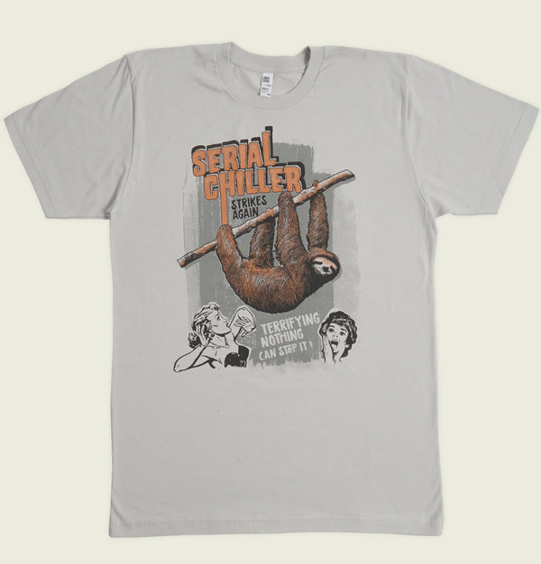 SERIAL CHILLER Silver Grey Unisex T-shirt - Alter Jack - Tees.ca