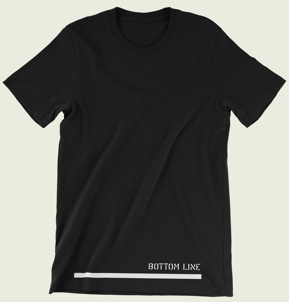 BOTTOM LINE Unisex T-shirt - MinimaliTEES - Tees.ca